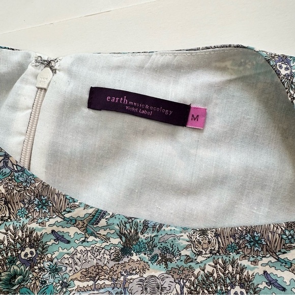 Earth Music and Ecology Liberty Animal Spring Summer Dress Size M - Picture 3 of 13